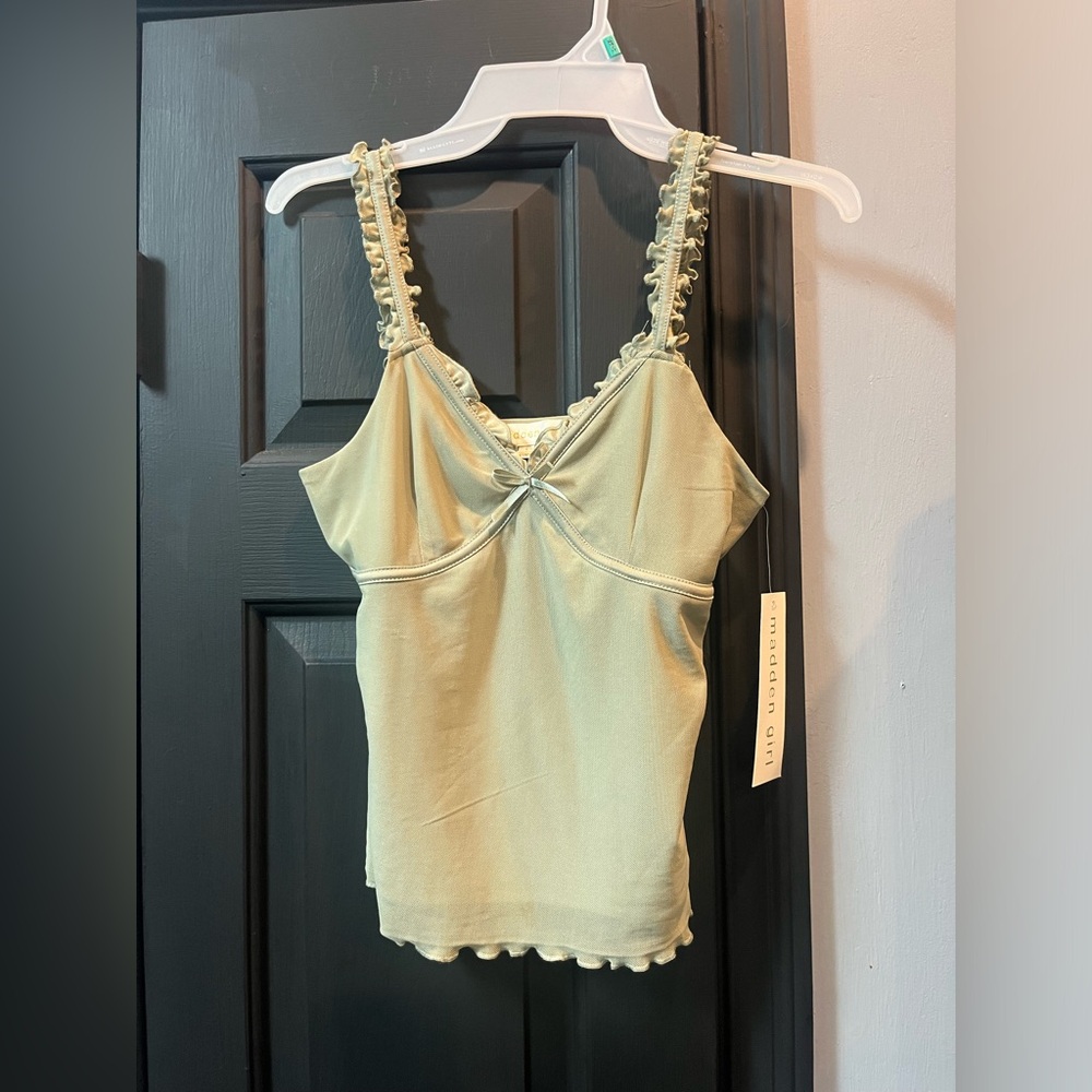 Brand new Madden Girl(Steve Madden) light olive green top
